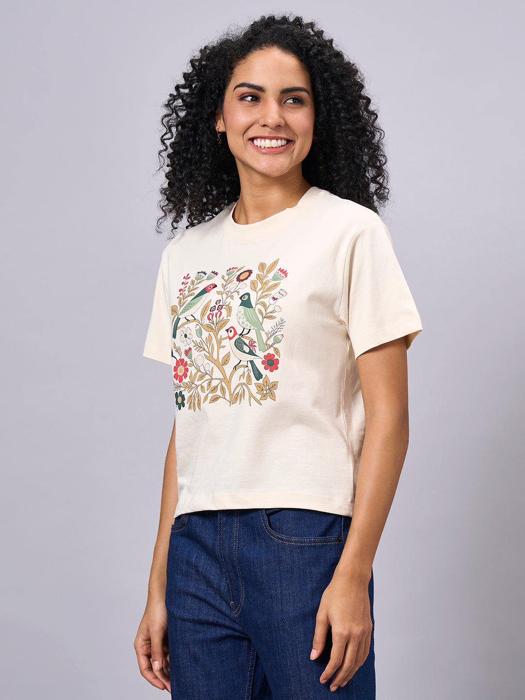 Women's Natural 100% Organic Cotton Regular Fit Tshirt
