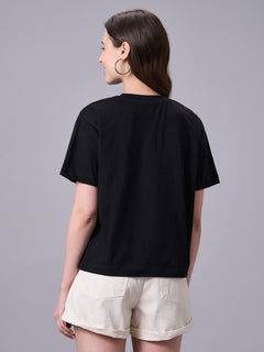 Women’s Organic Cotton Regular Fit Crew Neck T-Shirt Black