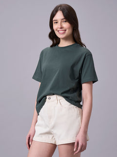 Women’s Organic Cotton Regular Fit Short Sleeve T-Shirt Olive