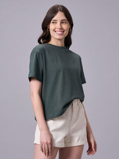 Women’s Organic Cotton Regular Fit Short Sleeve T-Shirt Olive