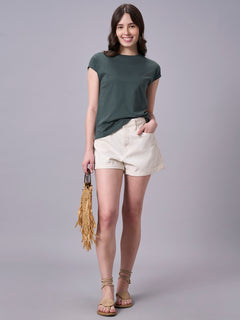 Women’s Organic Cotton Regular Fit Extended Sleeve T-Shirt Olive