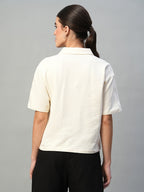 Women's Natural Cotton Elastane Regular Fit Tshirt