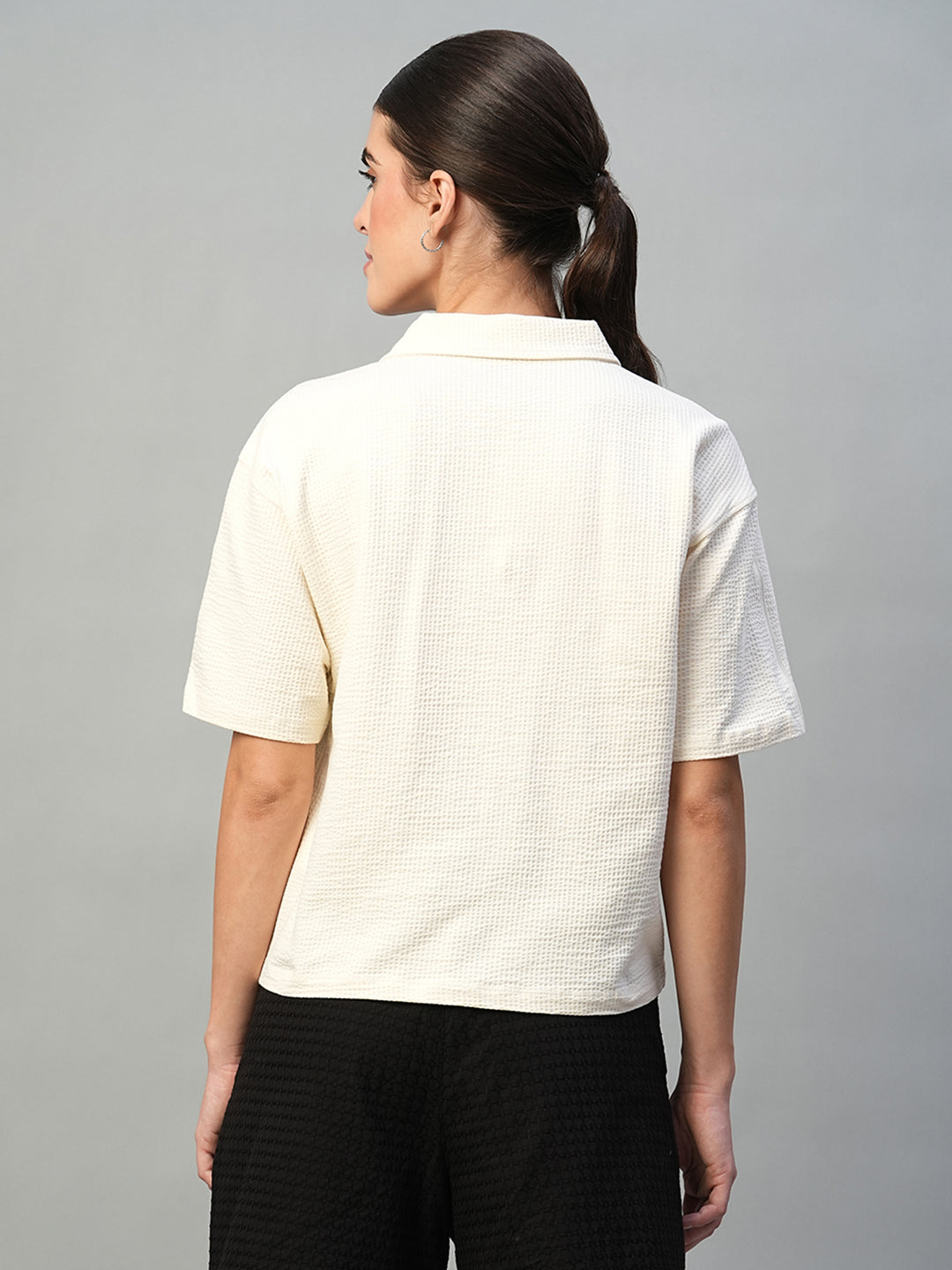 Women's Natural Cotton Elastane Regular Fit Tshirt