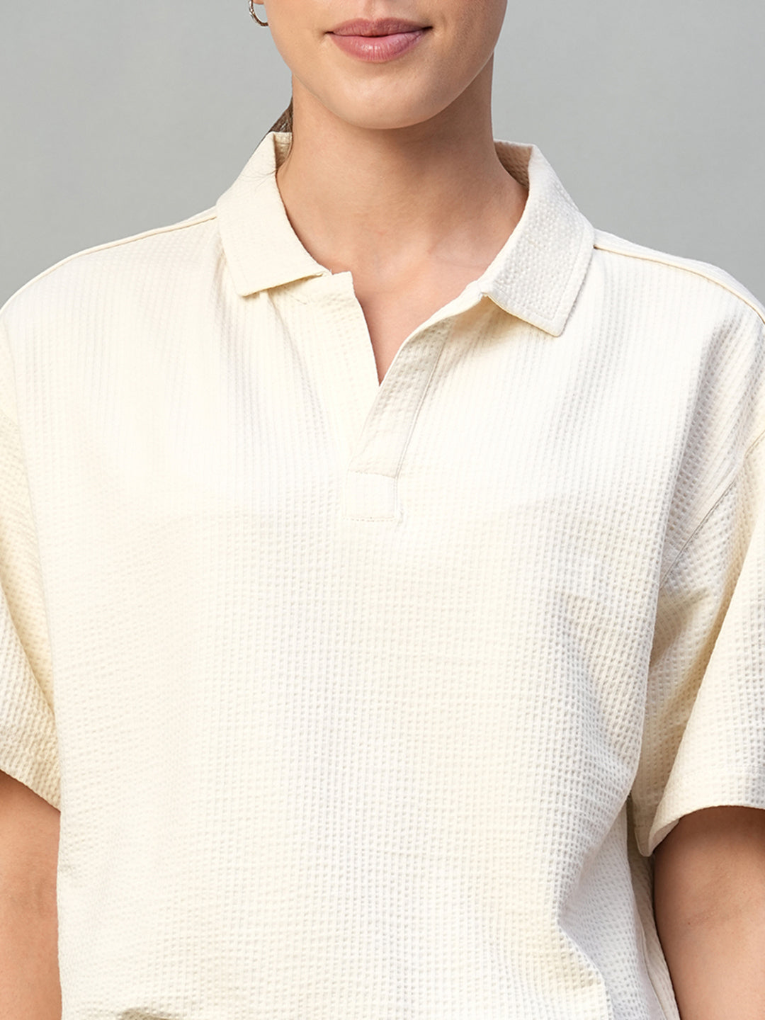 Women's Natural Cotton Elastane Regular Fit Tshirt