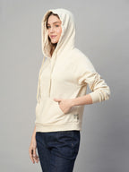 Women's Natural Cotton Polyester Regular Fit Hoodie Sweatshirt