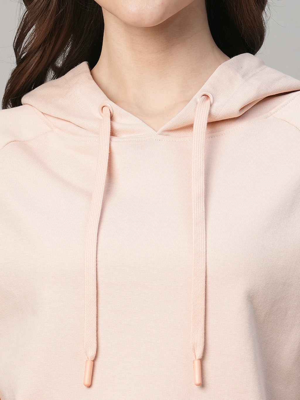 Women's Pink Organic Cotton Regular Fit Hoodie Sweatshirt