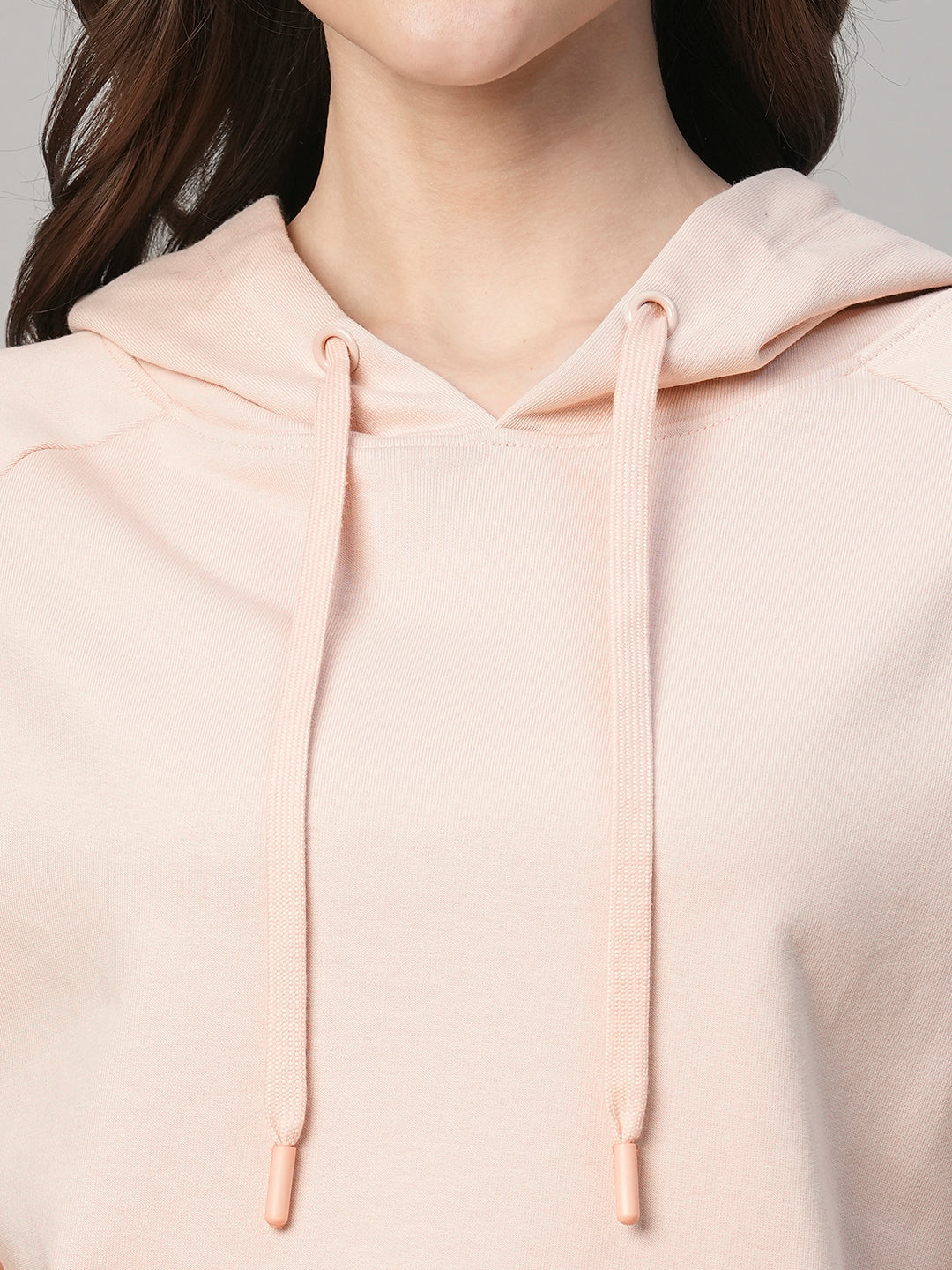 Women's Pink Organic Cotton Regular Fit Hoodie Sweatshirt
