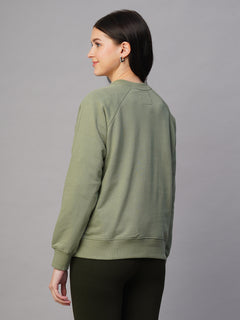 Women's Organic Cotton Regular Fit Sweatshirt Light Green