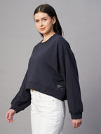Women's Navy Organic Cotton Regular Fit Sweatshirt