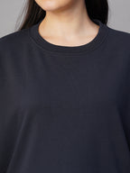Women's Navy Organic Cotton Regular Fit Sweatshirt