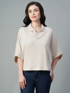 Women's Natural 100% Cotton Regular Fit Tshirt