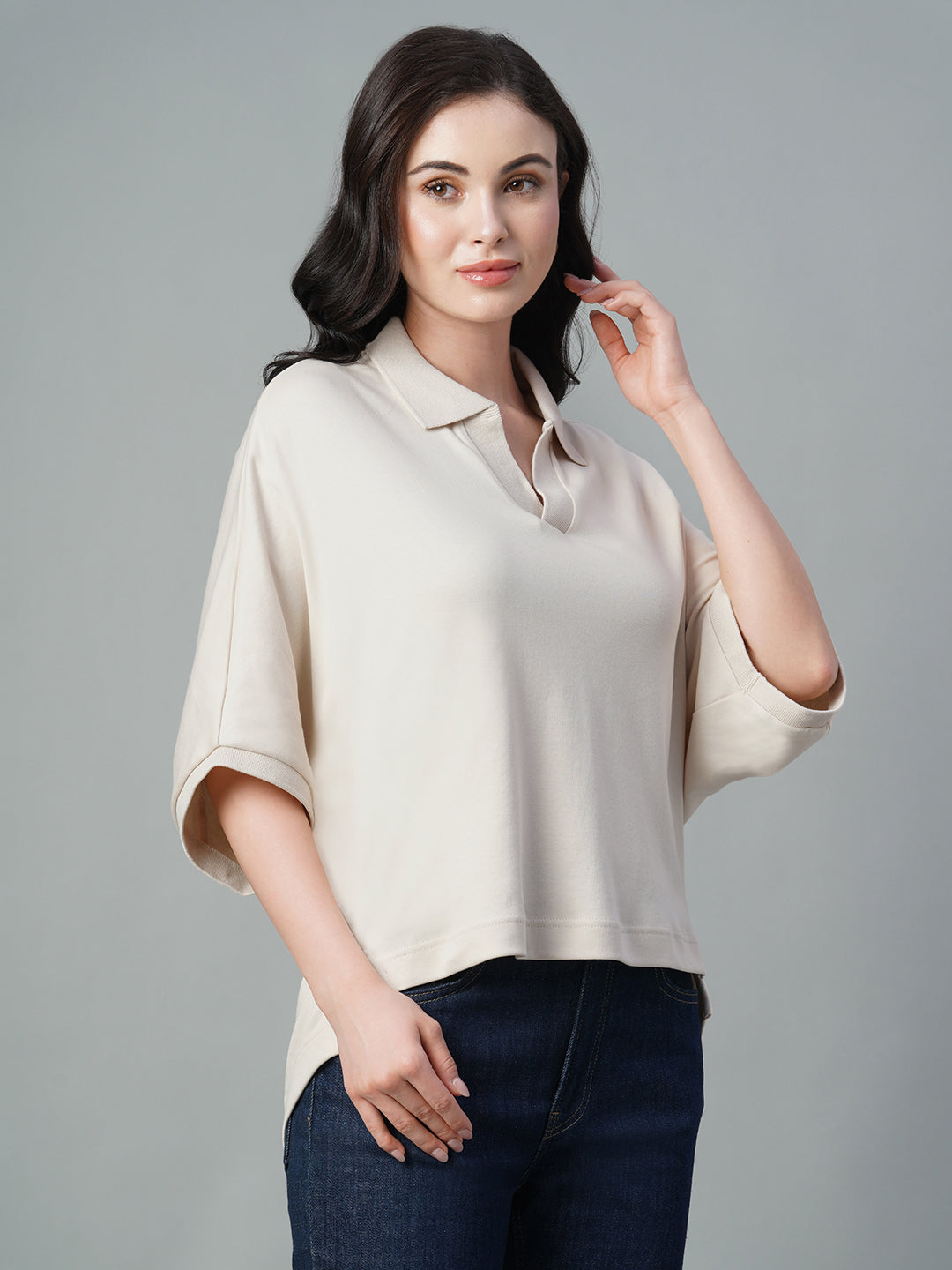 Women's Natural 100% Cotton Regular Fit Tshirt