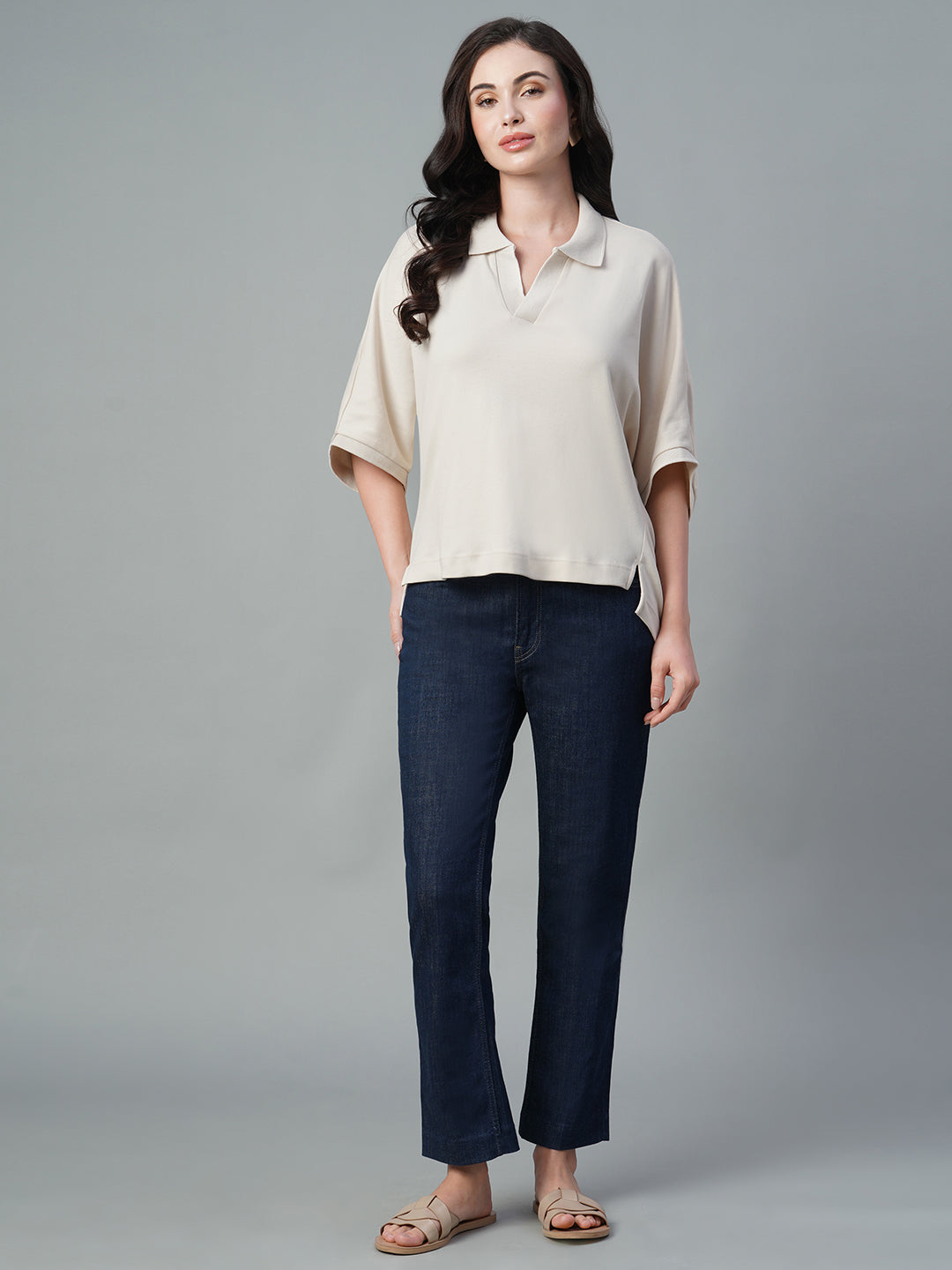 Women's Natural 100% Cotton Regular Fit Tshirt