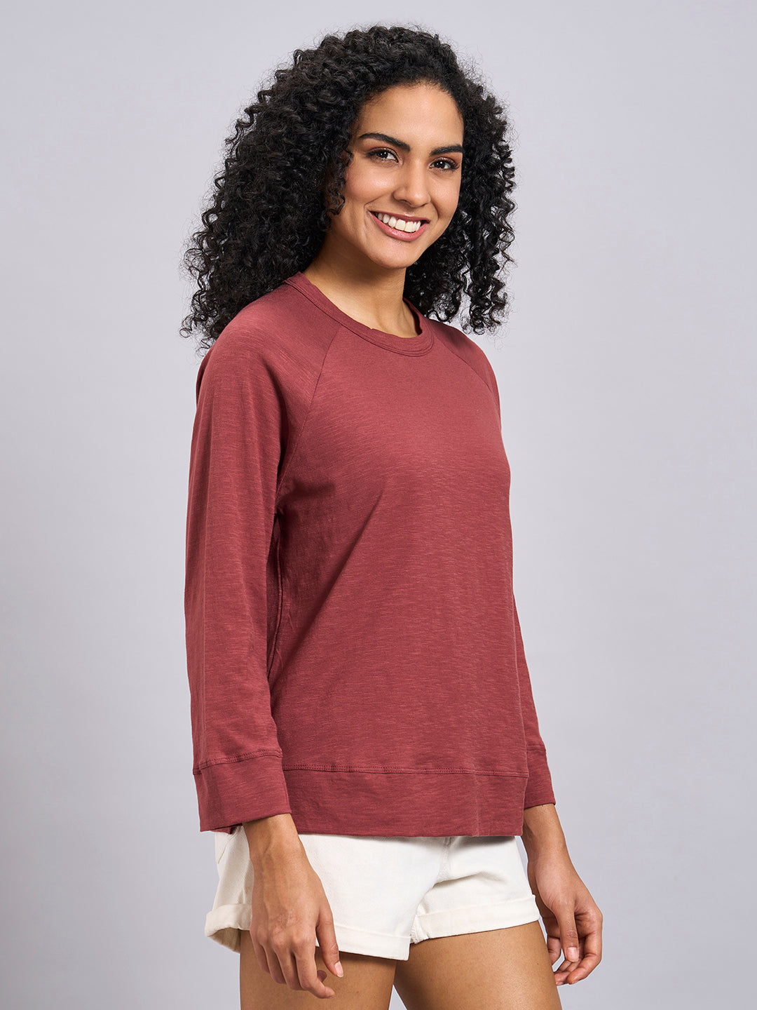 Women's Red 100% Organic Cotton Regular Fit Tshirt