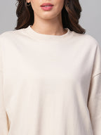 Women's Natural 100% Cotton Loose Fit Tshirt