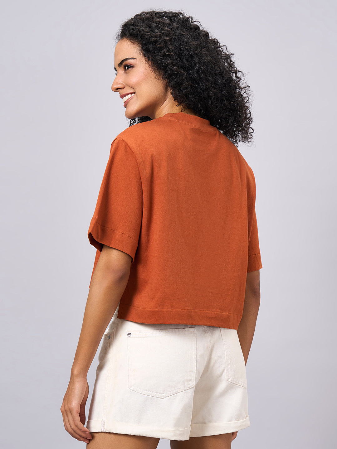 Women's Rust 100% Organic Cotton Regular Fit Tshirt