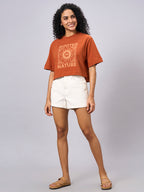 Women's Rust 100% Organic Cotton Regular Fit Tshirt