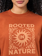Women's Rust 100% Organic Cotton Regular Fit Tshirt