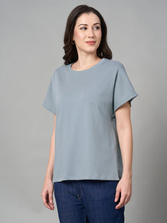 Women’s Cotton Loose Fit T-Shirt Blue