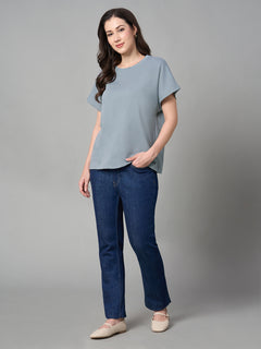 Women’s Cotton Loose Fit T-Shirt Blue