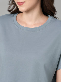 Women’s Cotton Loose Fit T-Shirt Blue