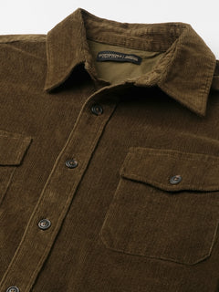 Men's 100% Cotton Regular Fit Jackets Corduroy Olive