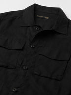 Men's Black Pure Linen Regular Fit Light Weight Summer Jacket