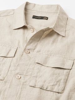 Men's Pure Linen Regular Fit Light Weight Summer Jacket Natural