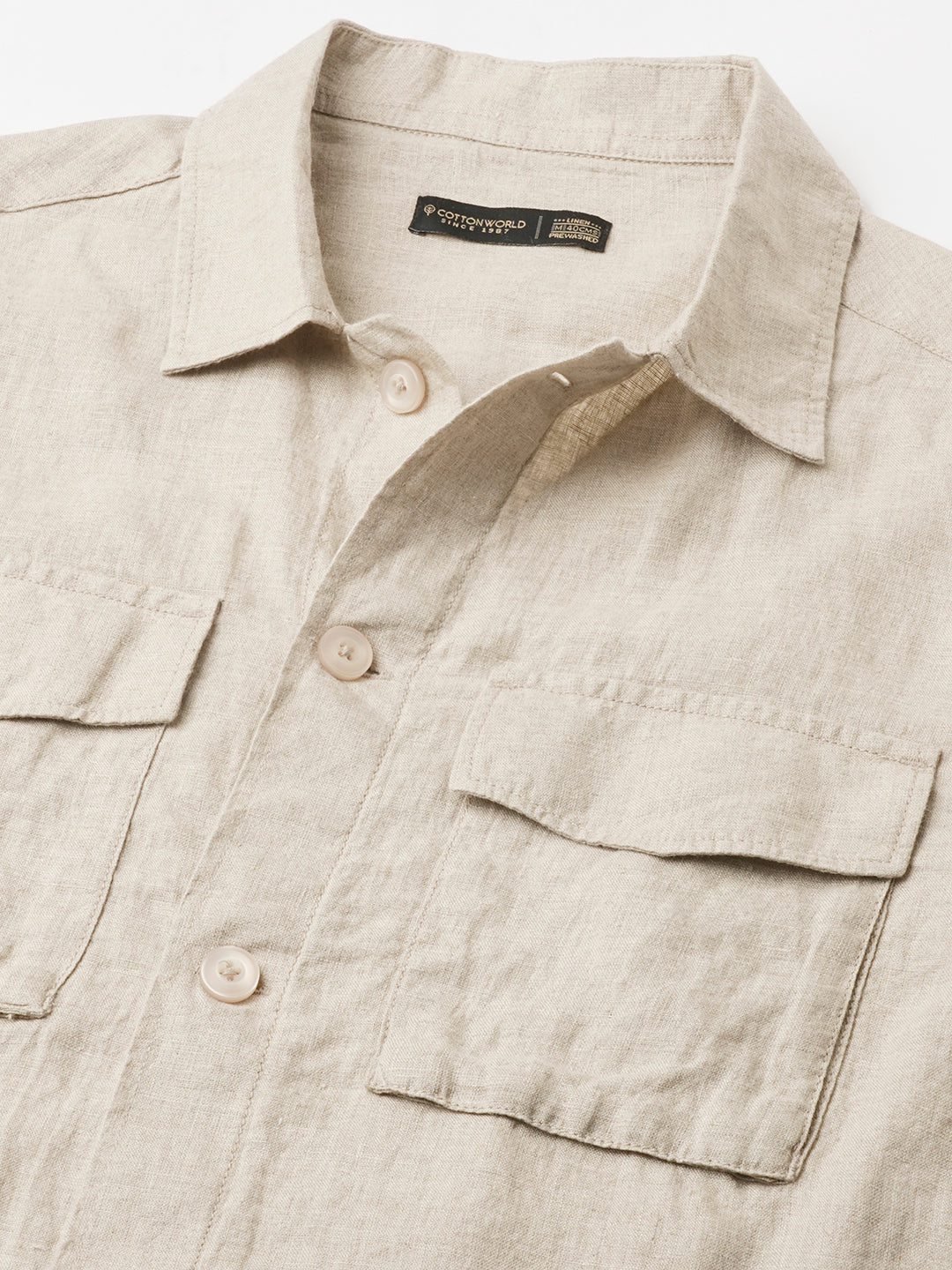 Men's Natural Pure Linen Regular Fit Light Weight Summer Jacket