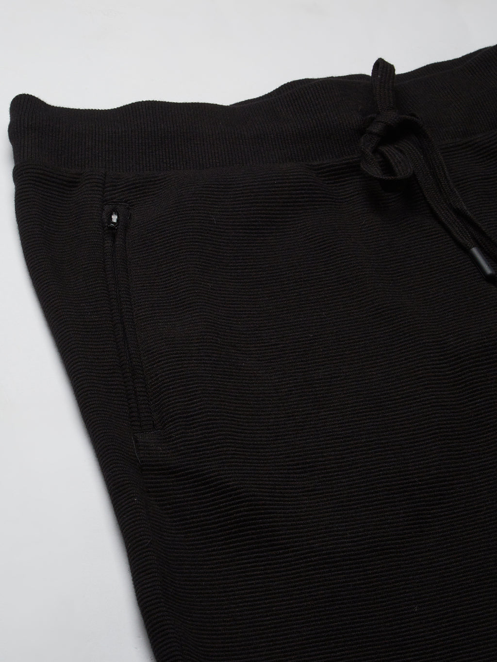 Men's Black 100% Cotton Regular Fit Knit pant