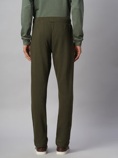 Men's 100% Cotton Regular Fit Knit pant Green