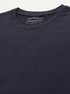 Men's Cotton Bamboo Elastane Regular Fit Knit Vest Navy