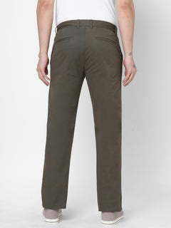 Men's Lycra Regular Fit Pant Cotton Olive