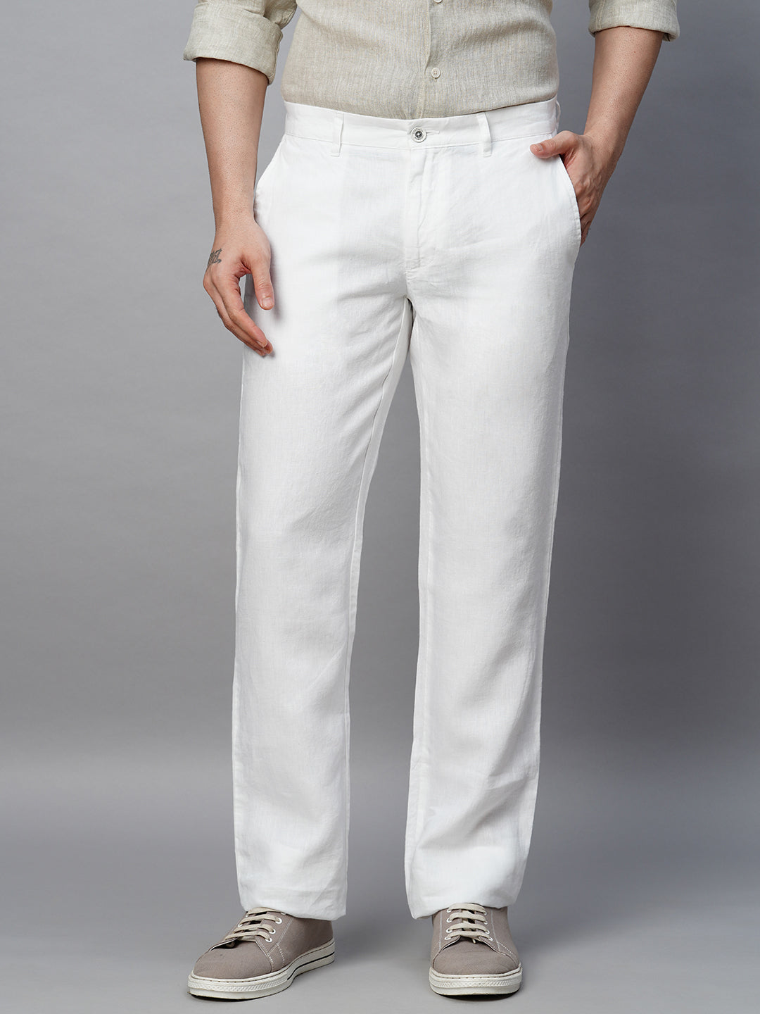 Buy men linen white pants in India @ Limeroad | page 2