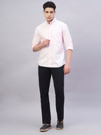 Men's Black Cotton Lycra Regular Fit Pant