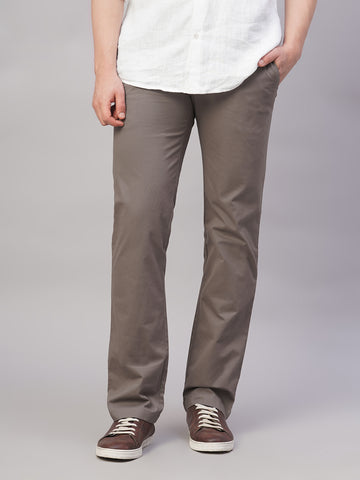 Men’s Cotton Lycra Regular Fit Pant Brown