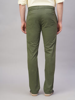 Men’s Cotton Lycra Regular Fit Side Pocket Pant Olive