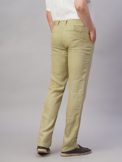 Men’s Linen Regular Fit Side Pocket Pant Khaki