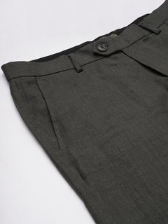 Men’s Linen Regular Fit Straight Leg Pant Slate