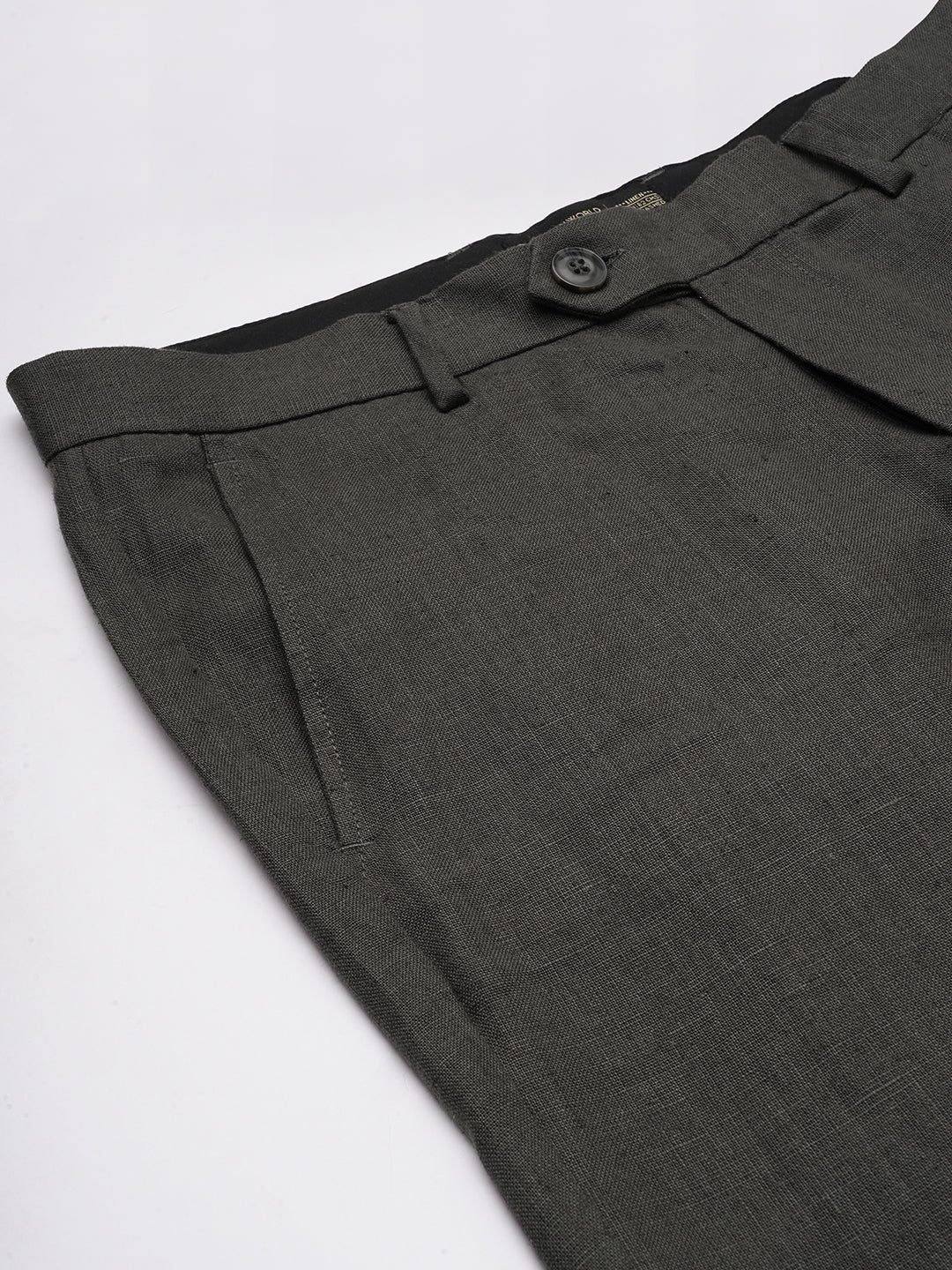 Men's Slate 100% Linen Regular Fit Pant