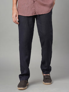 Men’s Linen Regular Fit Pant Navy