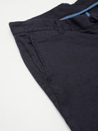 Men's Navy 100% Linen Regular Fit Pant