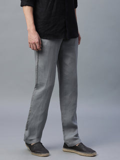 Men’s Linen Regular Fit Excel Pant Grey