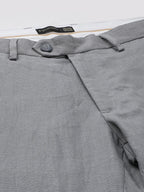 Men's Grey Linen Excel Regular Fit Pant