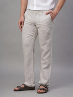 Men's Natural Linen Excel Regular Fit Pant
