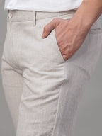 Men's Natural Linen Excel Regular Fit Pant