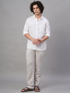 Men's Natural Linen Excel Regular Fit Pant