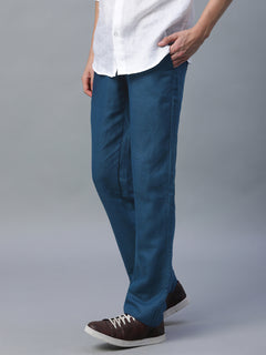 Men’s Linen Regular Fit Excel Pant Navy