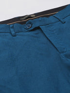 Men's Navy Linen Excel Regular Fit Pant