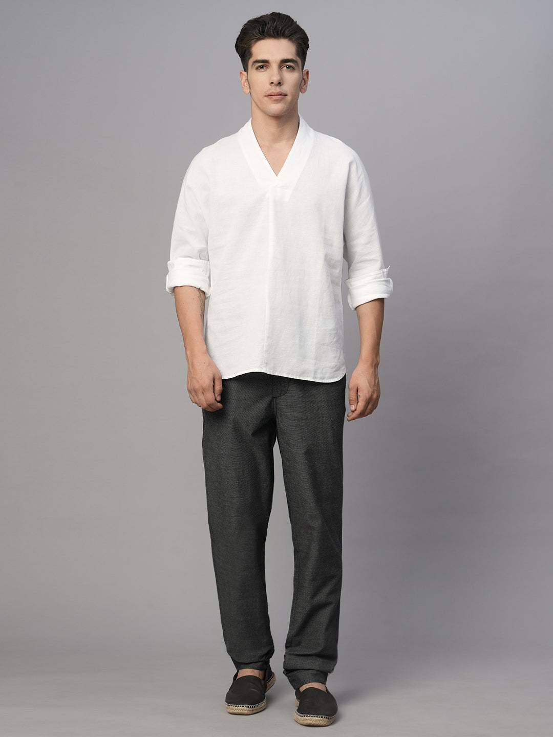 Men's Slate Cotton Regular Fit Pant